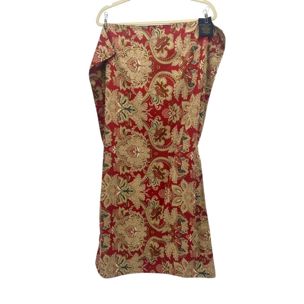 Vintage Ralph Lauren Home King Size Pillow Sham Red Paisley Sateen 1 EA